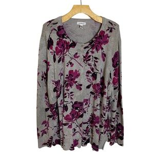 🌟Women’s Plus Size Croft and Barrow Floral Cardigan Sweater